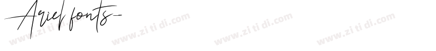 Ariel fonts字体转换